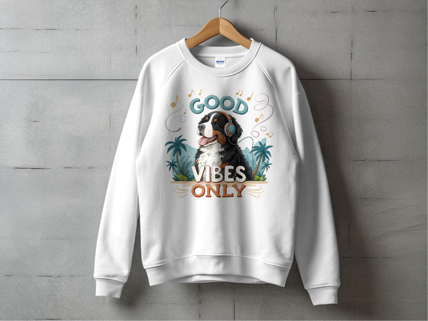 Good Vibes Only Dog Headphones Sweatshirt product type