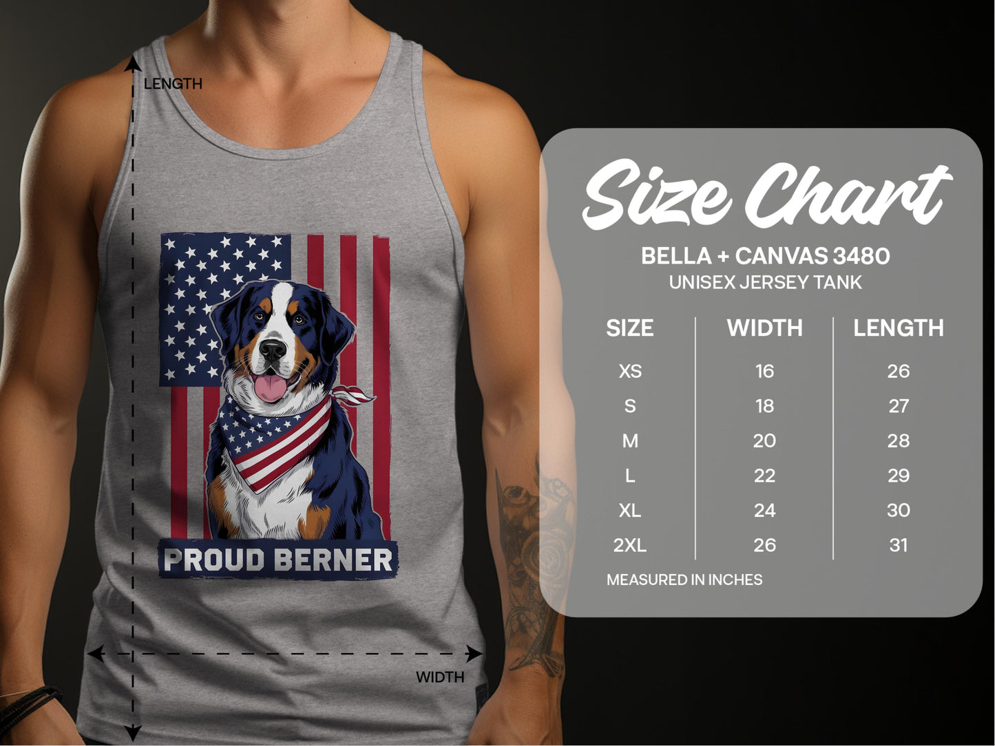 Proud Berner American Flag Unisex Jersey Tank product
