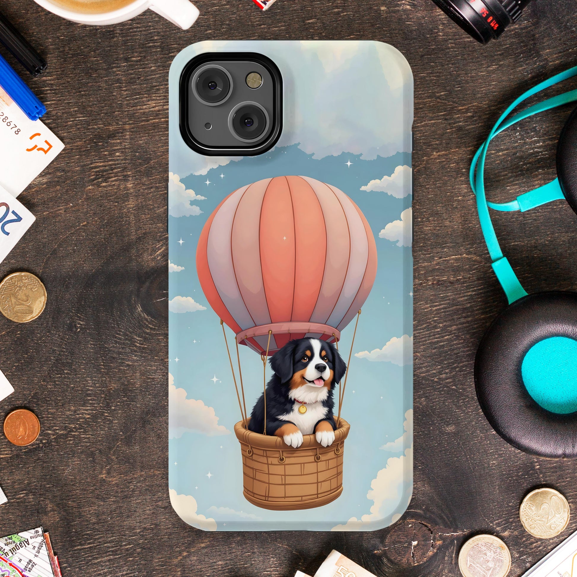 Cute Cartoon Dog in Hot Air Balloon Phone Case product type
