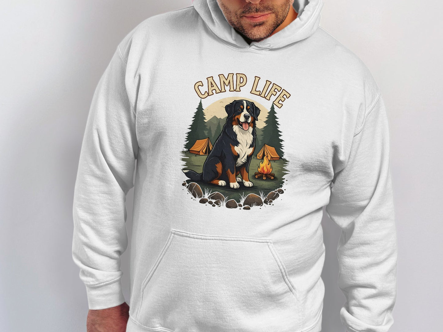 Camp Life Dog Hoodie Campfire Graphic Sweatshirt product type