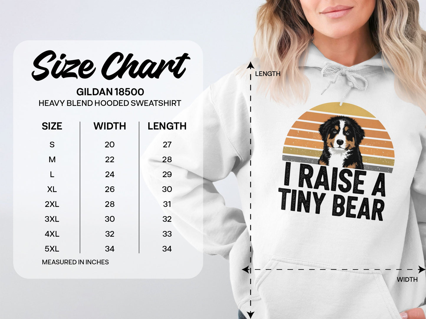 I Raise A Tiny Bear Hooded Sweatshirt product