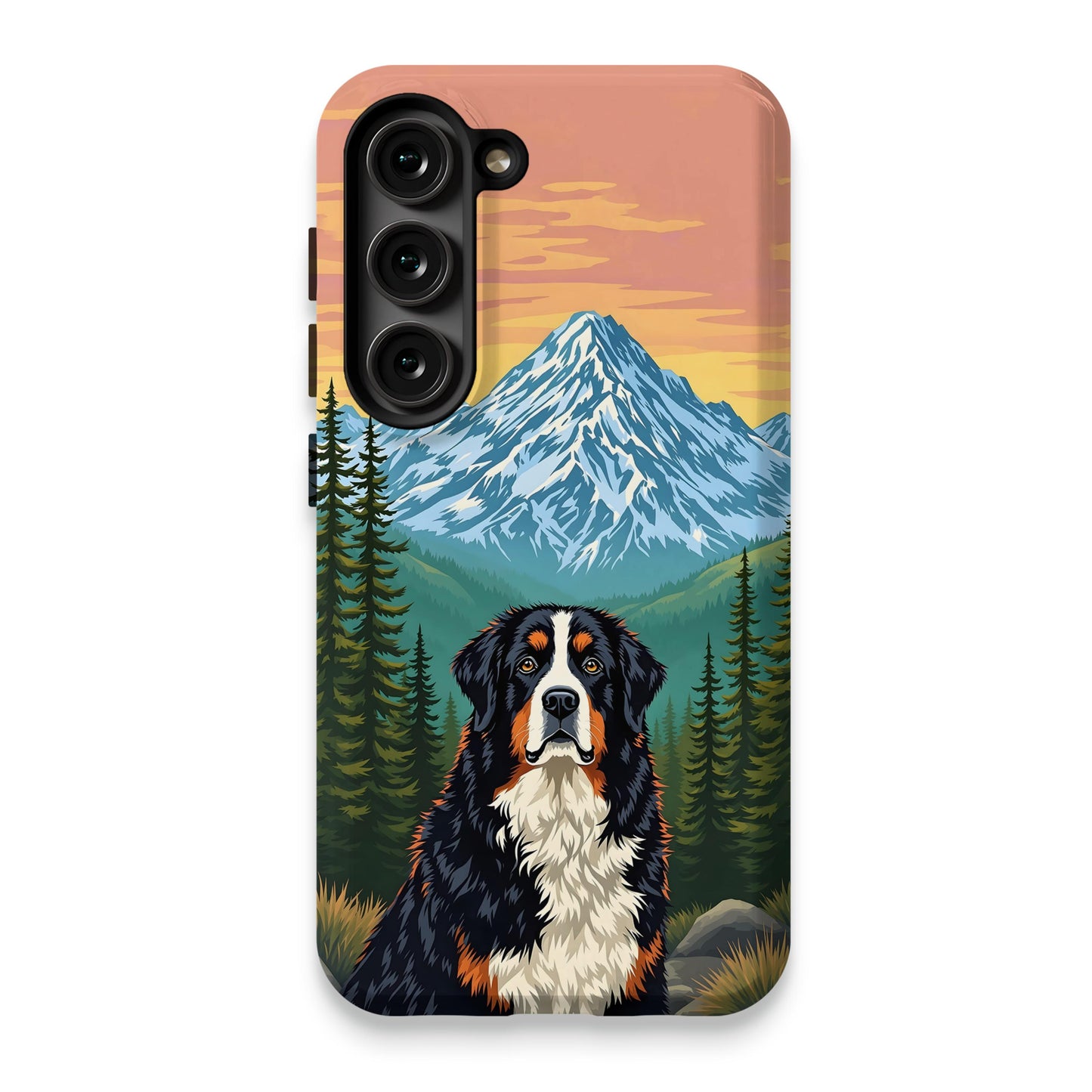 Majestic Mountain Scene Dog Phone Case product