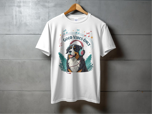 Good Vibes Only with Happy Dog Headphones T-shirt product type