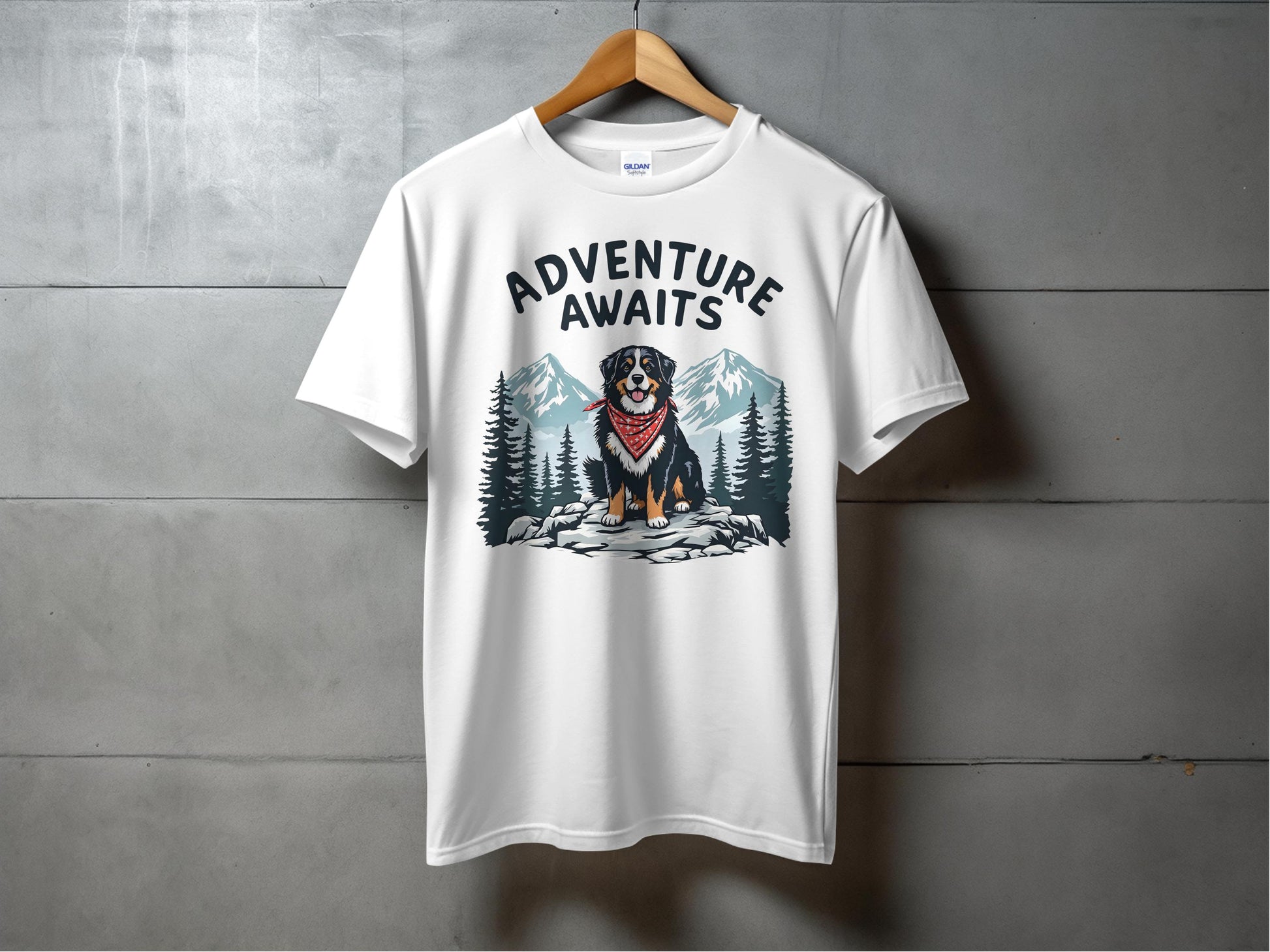 Adventure Awaits Dog Mountain Graphic T-shirt product