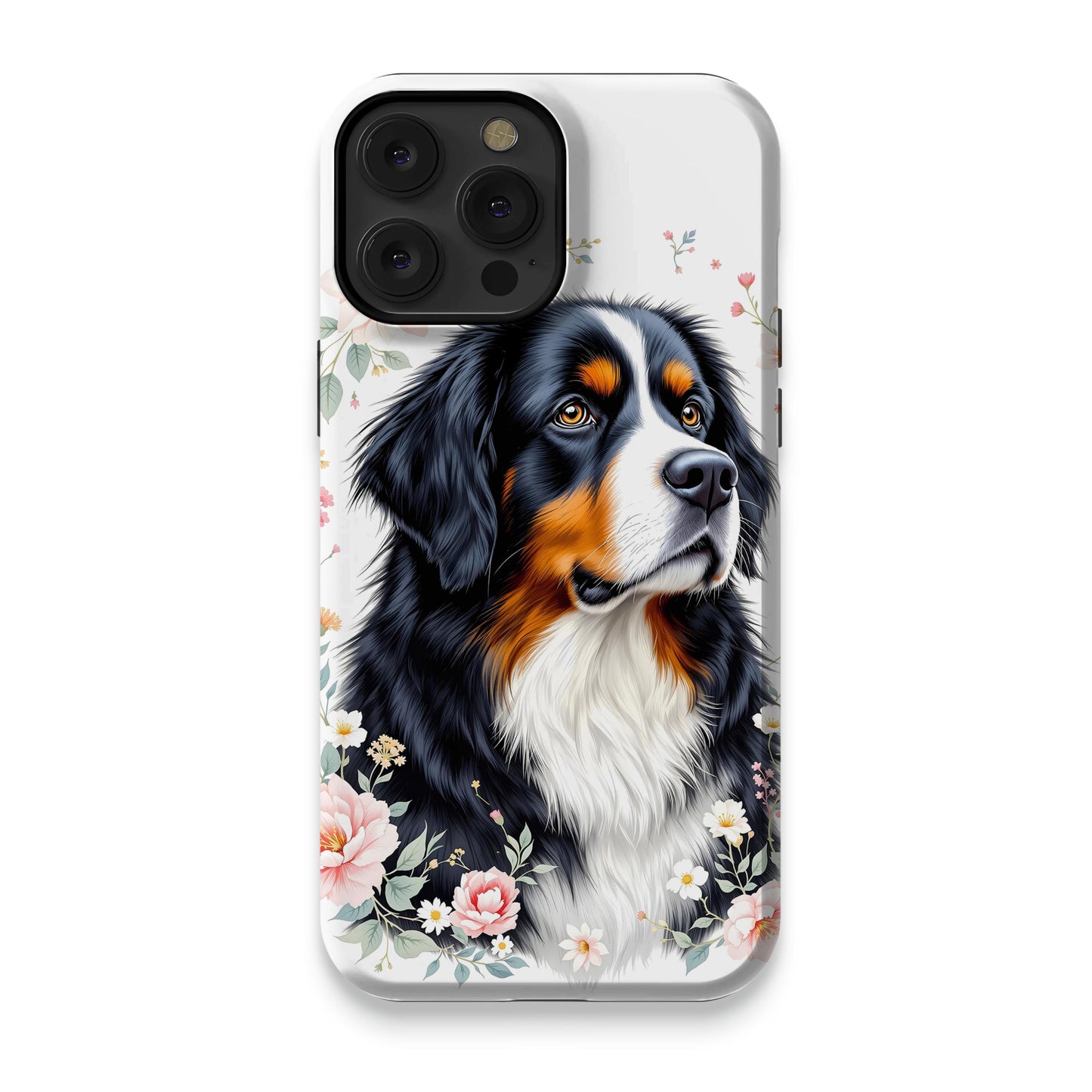 Bernese Mountain Dog Floral Print Phone Case product type