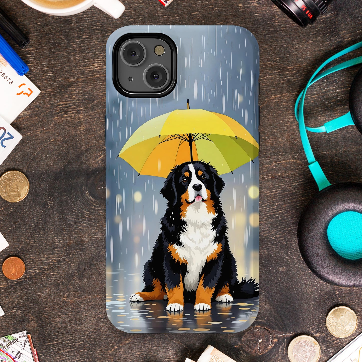 Cute Dog with Umbrella Art Design Phone Case product