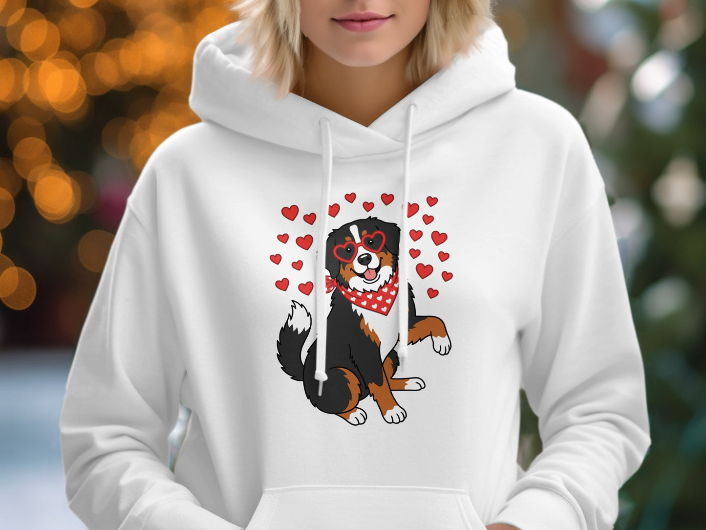 Adorable Valentine's Dog With Heart Hoodie Product