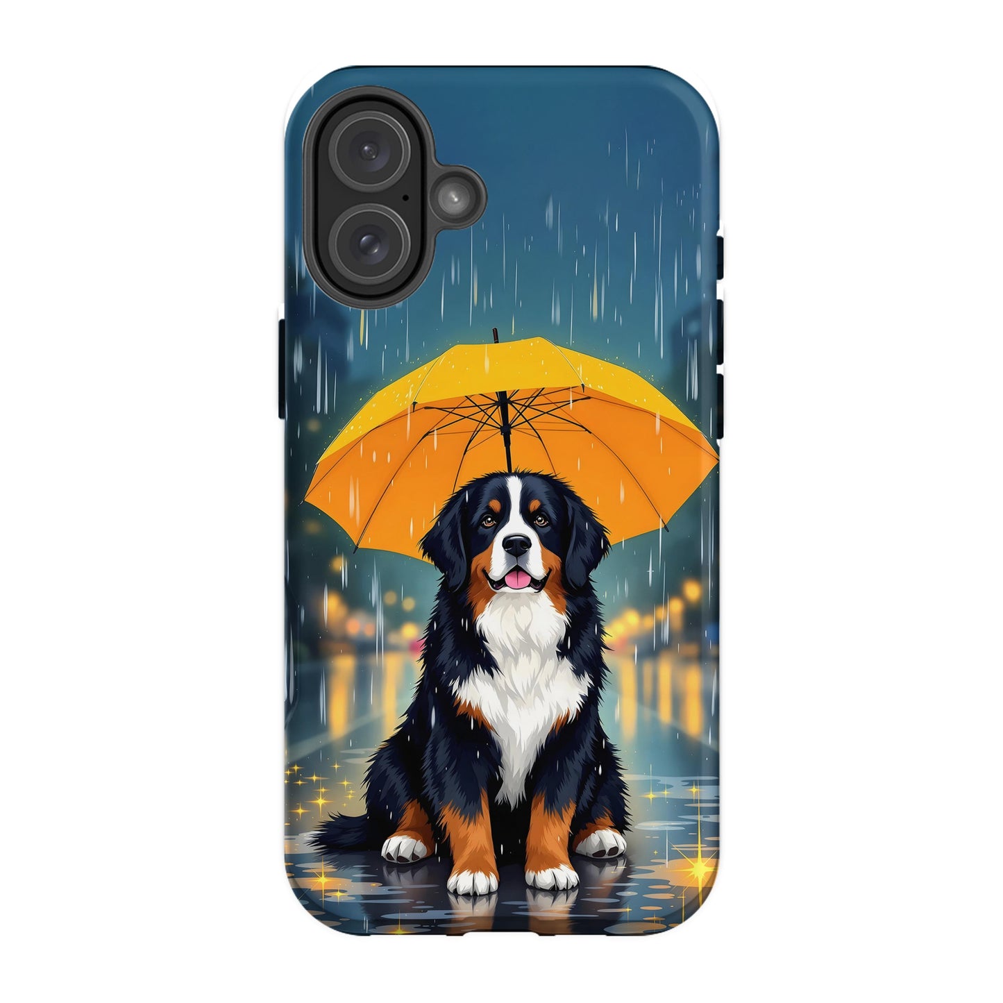 Dog with Umbrella Art Phone Case product