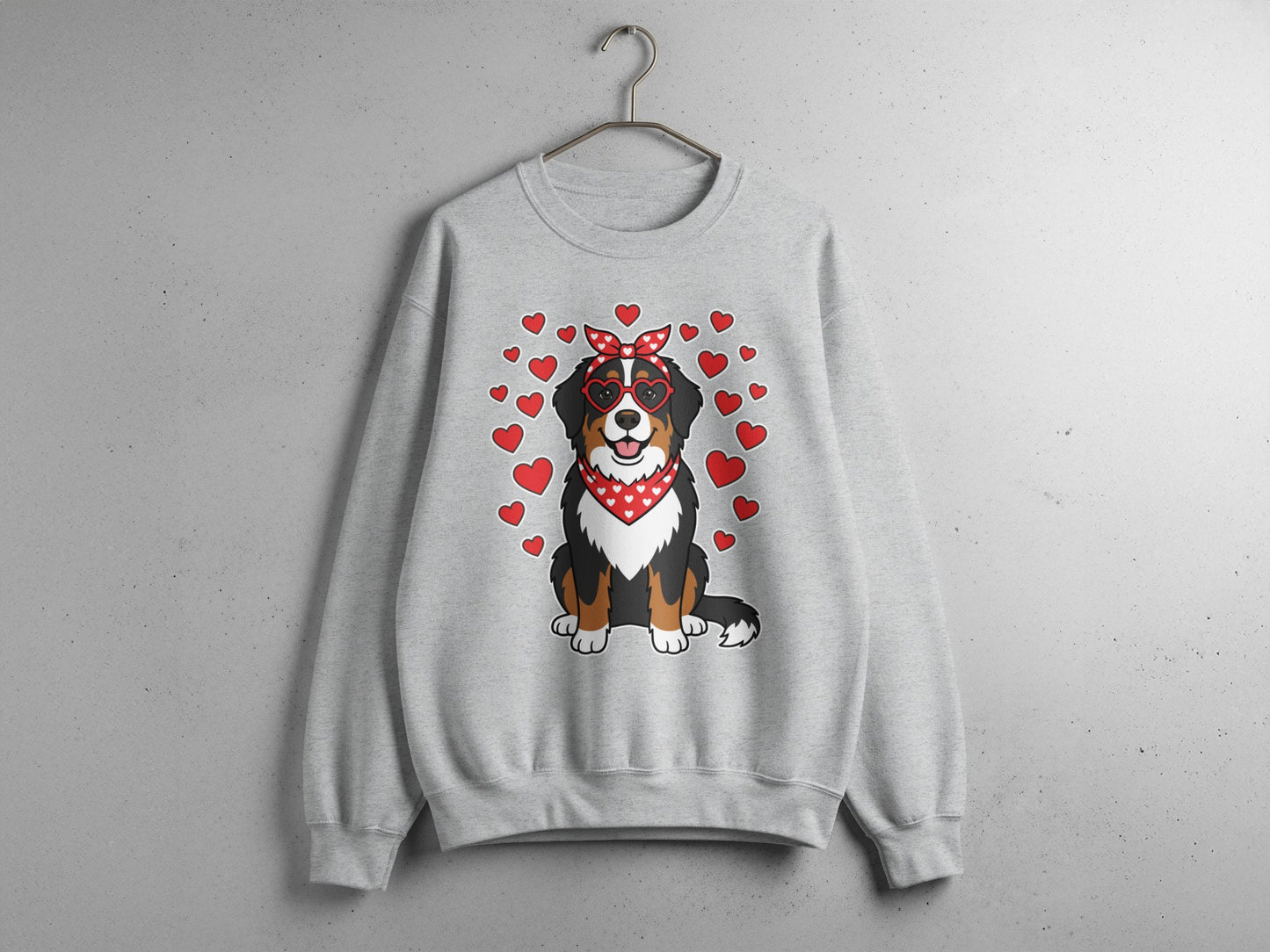 Cute Valentine's Day Dog Hearts Graphic Sweatshirt Product