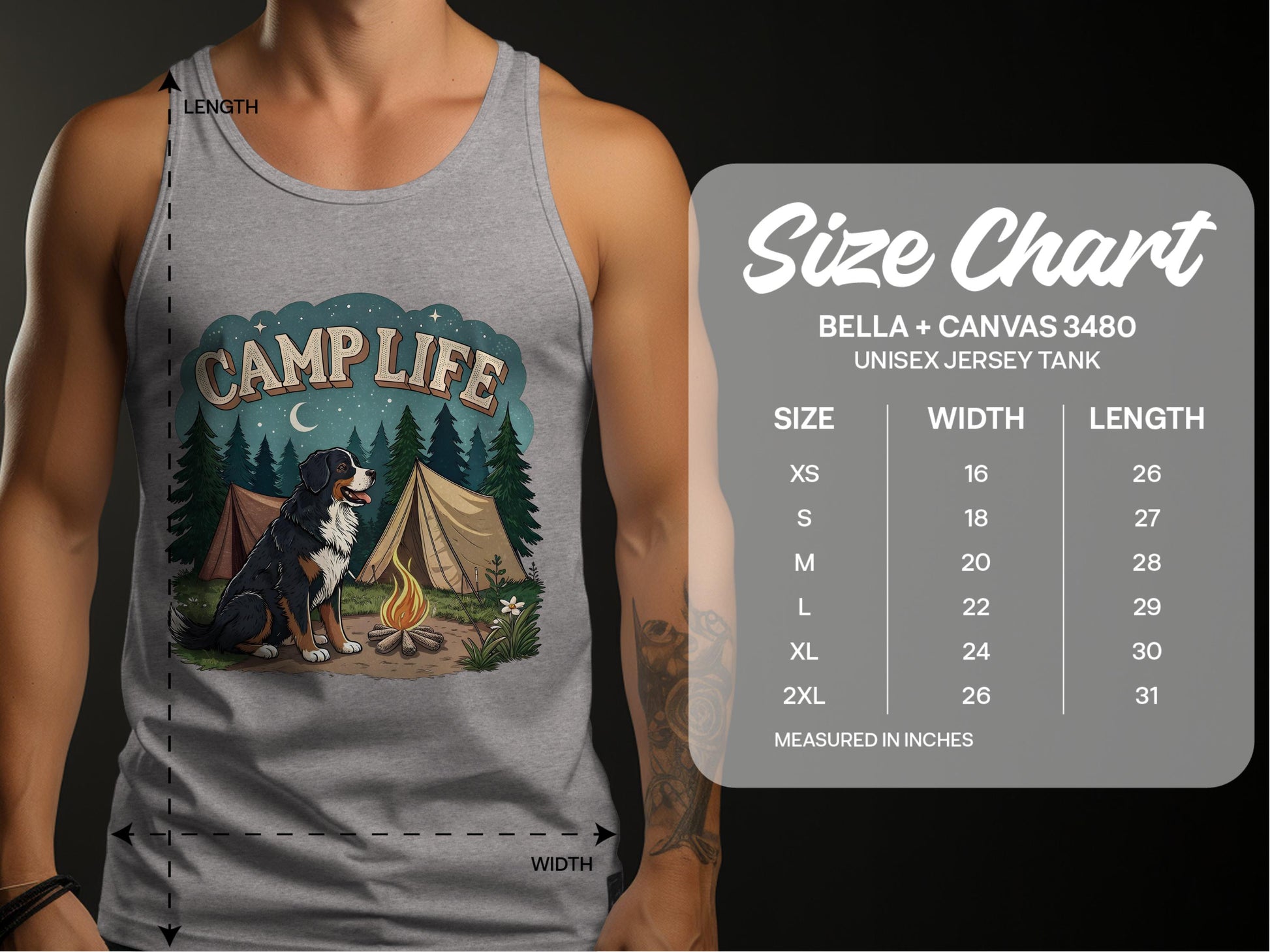 Camp Life Graphic Unisex Jersey Tank product
