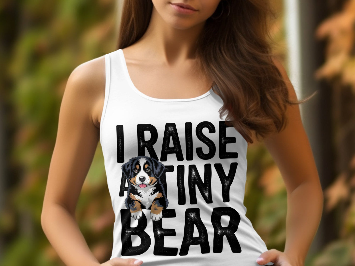 I Raise A Tiny Bear Cute Design Tank Top product type