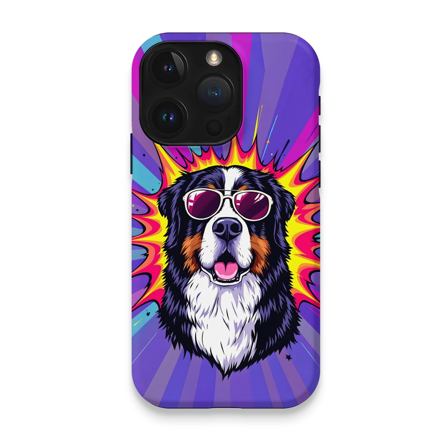 Vibrant Dog With Sunglasses Phone Case product