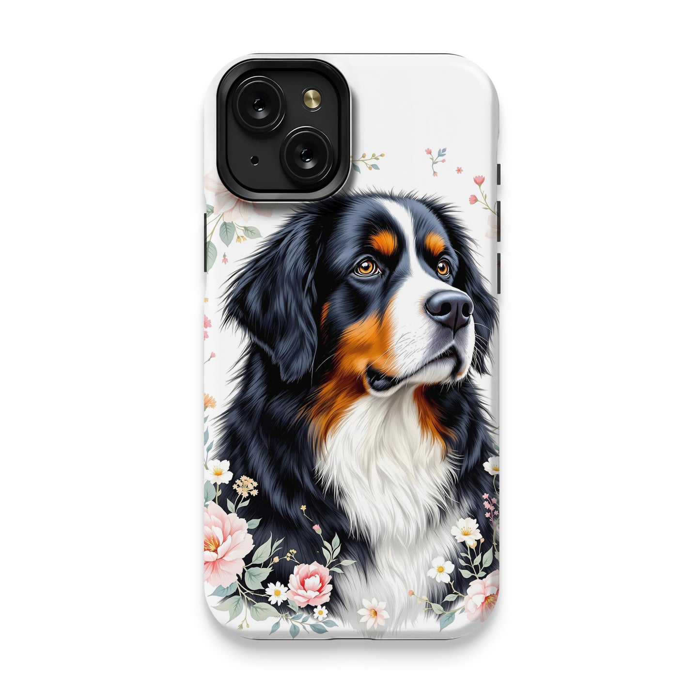 Floral Bernese Mountain Dog Pattern Phone Case product type