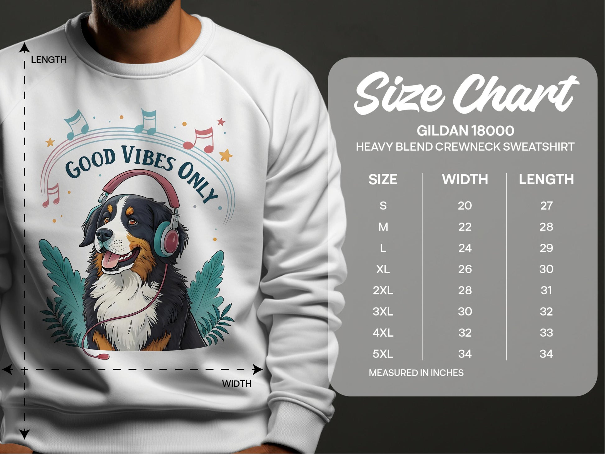 Good Vibes Only Heavy Blend Crewneck Sweatshirt product