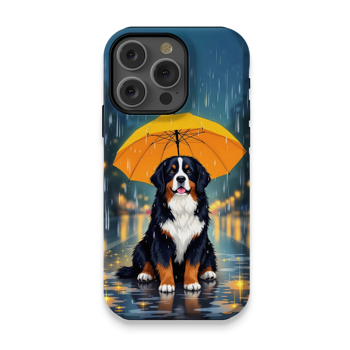 Cute Dog with Umbrella Rainy Day Phone Case product