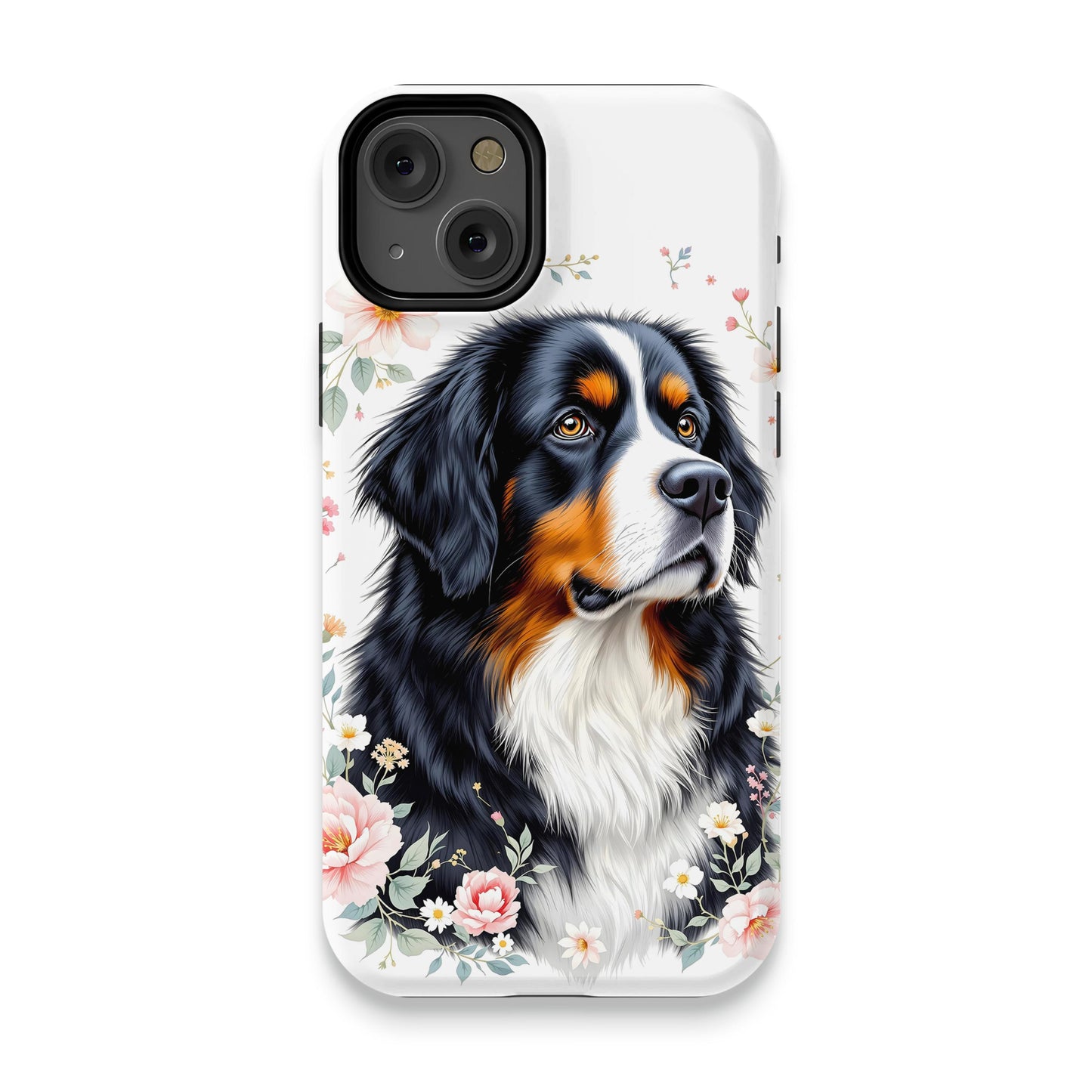 Floral and Dog Print Protective Phone Case product