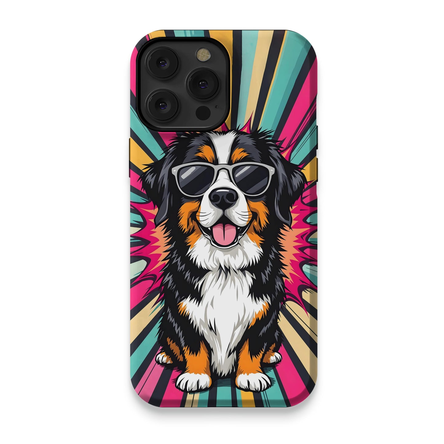 Colorful Dog Illustration on Phone Case product