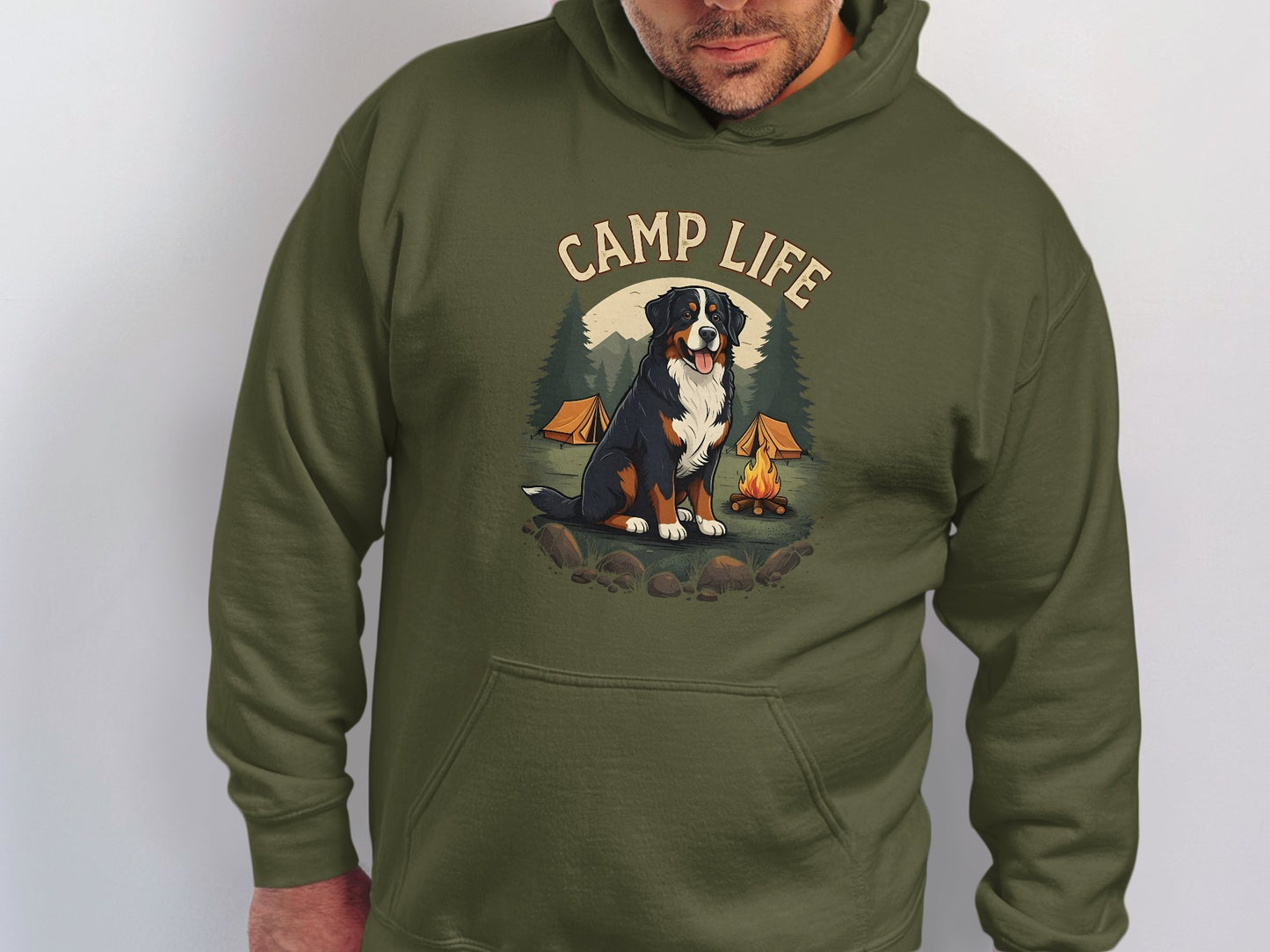 Camp Life Dog Campfire Hoodie for Outdoor Lovers product type