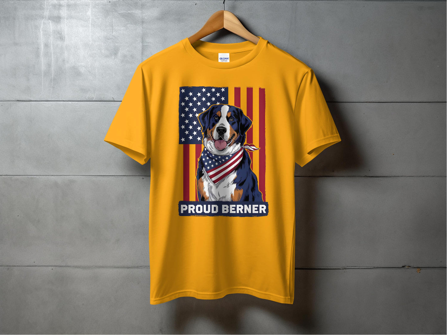 Proud Berner with American Flag T-shirt product