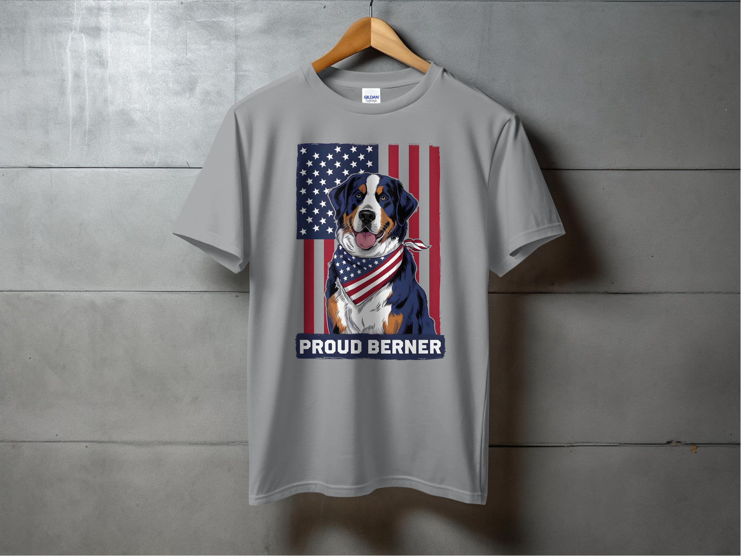 Proud Berner American Flag Graphic T-Shirt product type